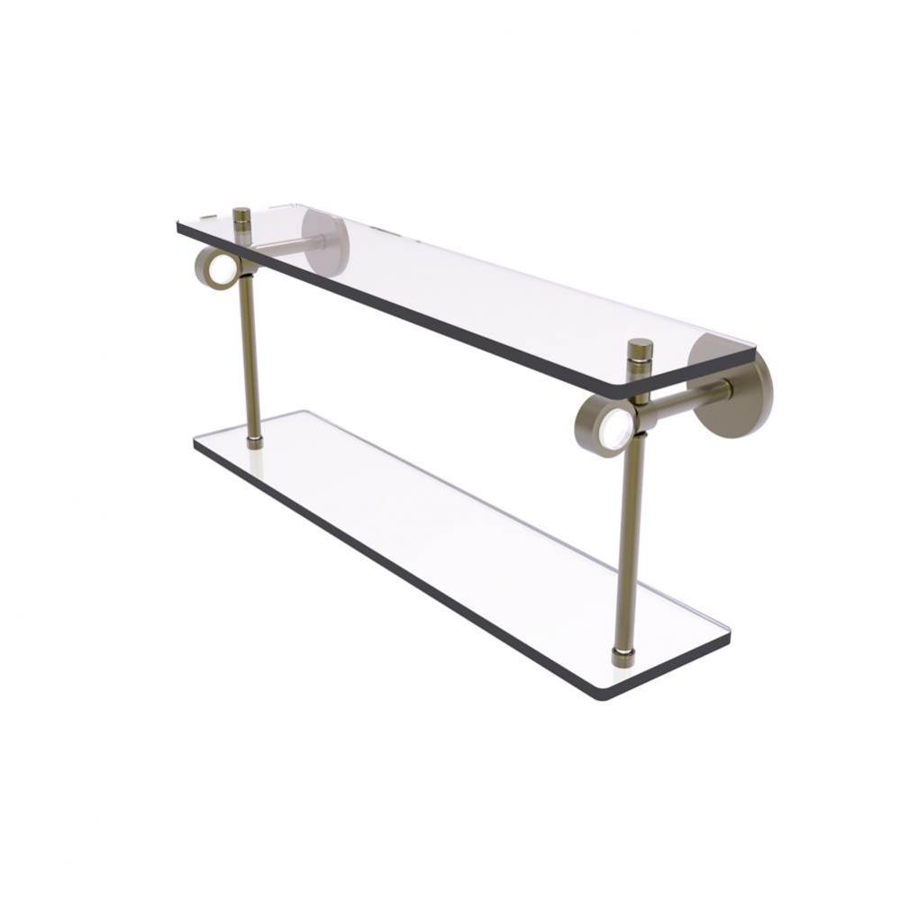 Clearview Collection 16 Inch Two Tiered Glass Shelf