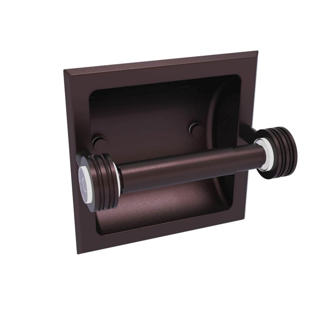 Clearview Collection Recessed Toilet Paper Holder with Dotted Accents