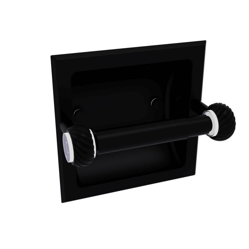 Clearview Collection Recessed Toilet Paper Holder with Twisted Accents