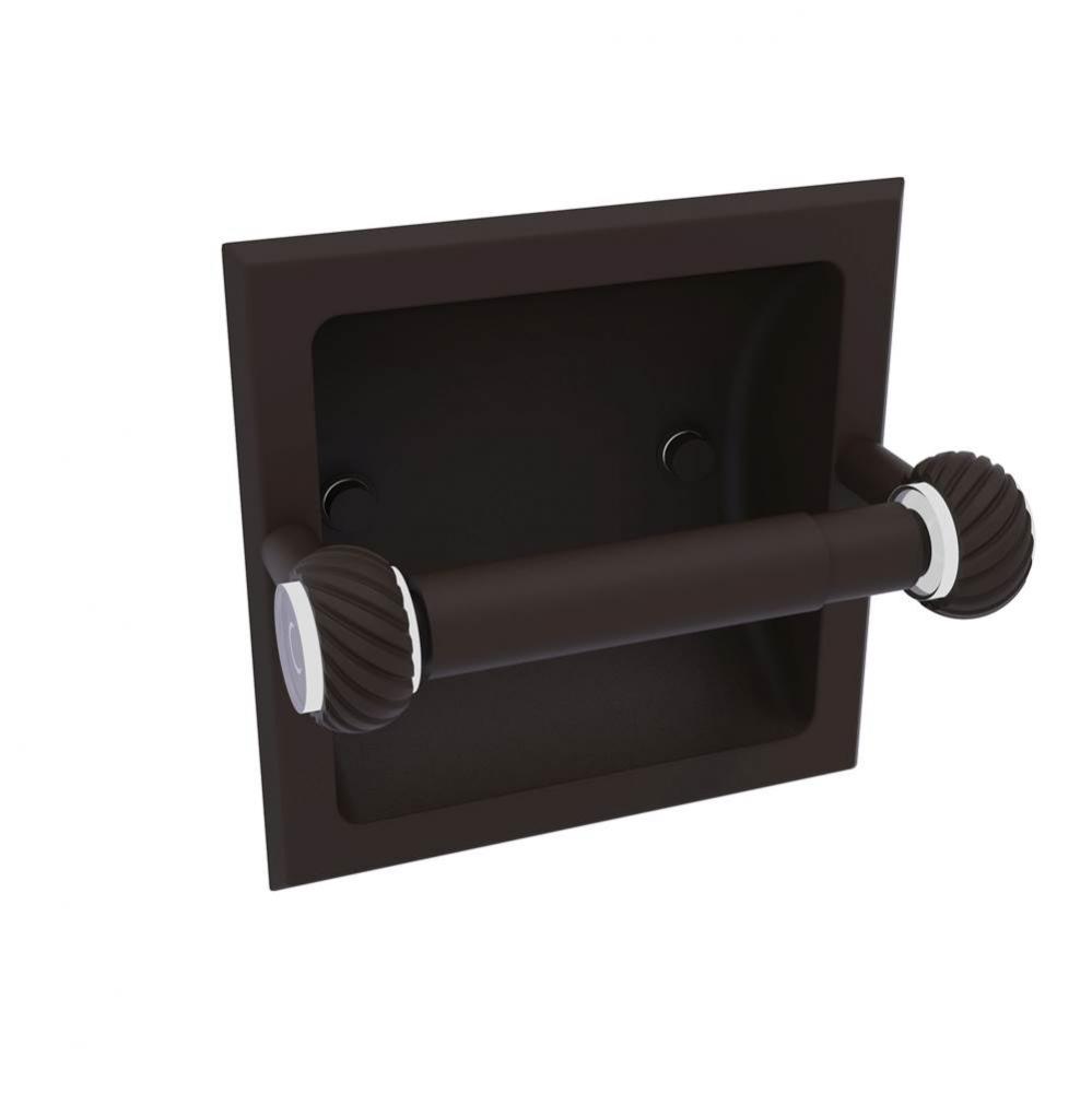 Clearview Collection Recessed Toilet Paper Holder with Twisted Accents