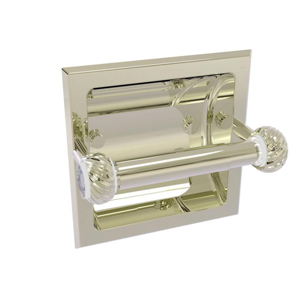 Clearview Collection Recessed Toilet Paper Holder with Twisted Accents