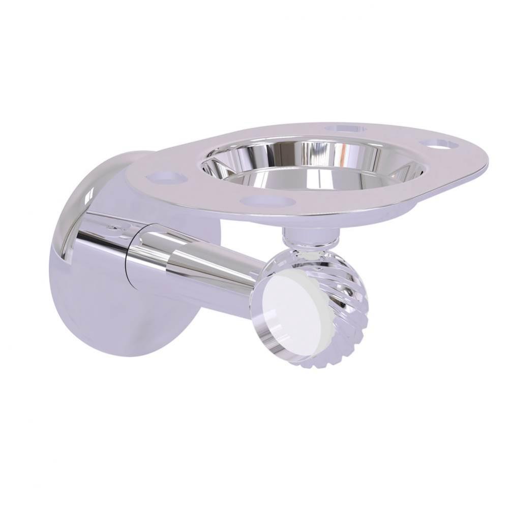 Clearview Collection Tumbler and Toothbrush Holder with Twisted Accents