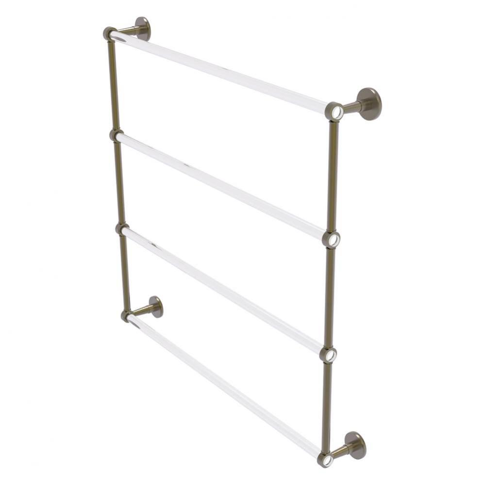 Clearview Collection 4 Tier 36 Inch Ladder Towel Bar - Antique Brass