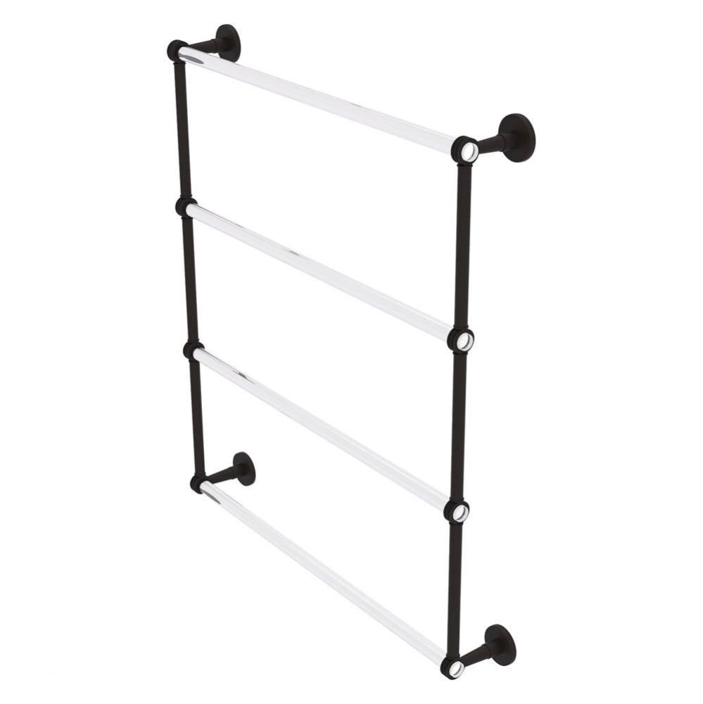 Clearview Collection 4 Tier 30 Inch Ladder Towel Bar with Dotted Accents - Oil Rubbed Bronze