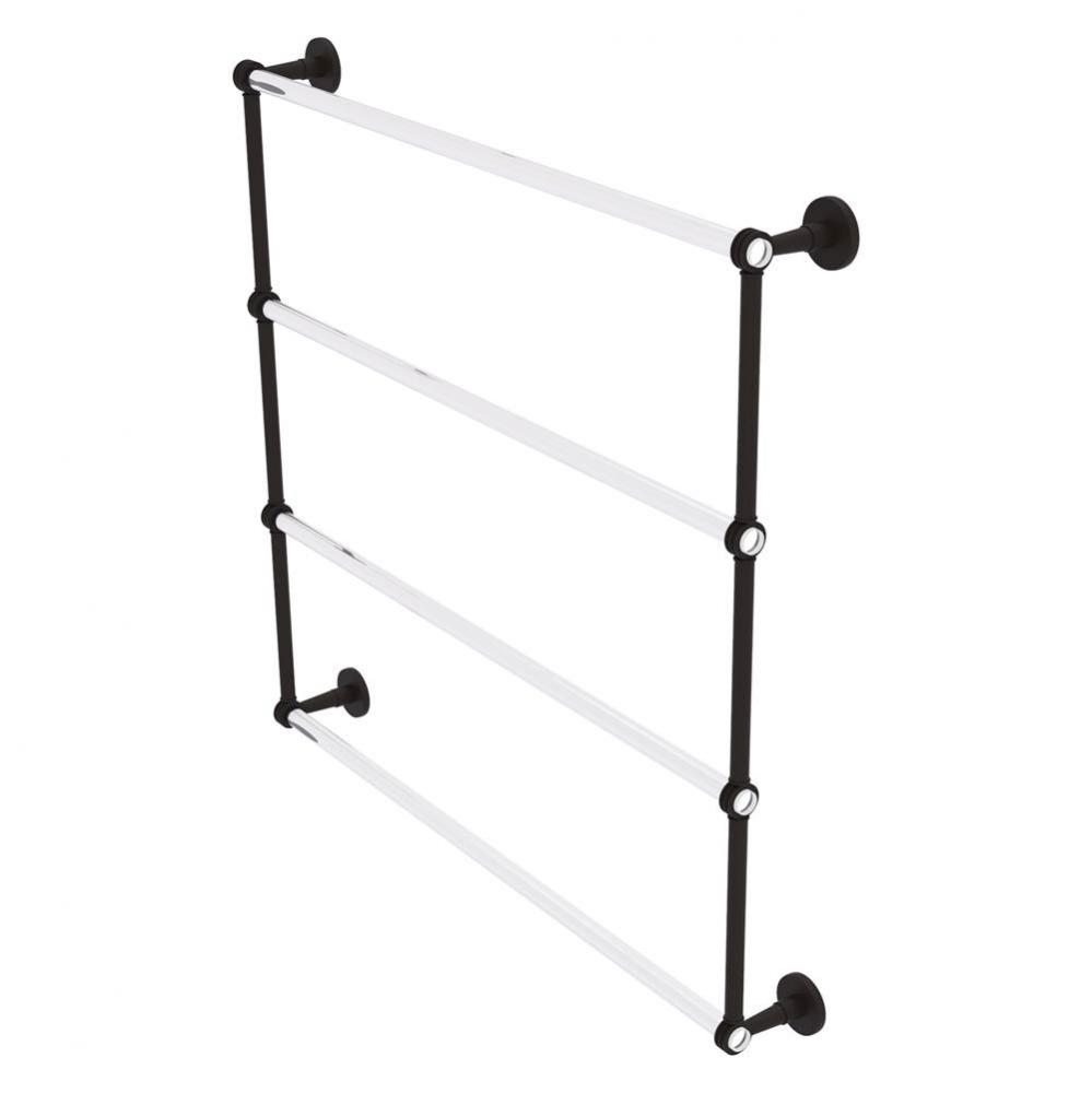 Clearview Collection 4 Tier 36 Inch Ladder Towel Bar with Dotted Accents - Oil Rubbed Bronze