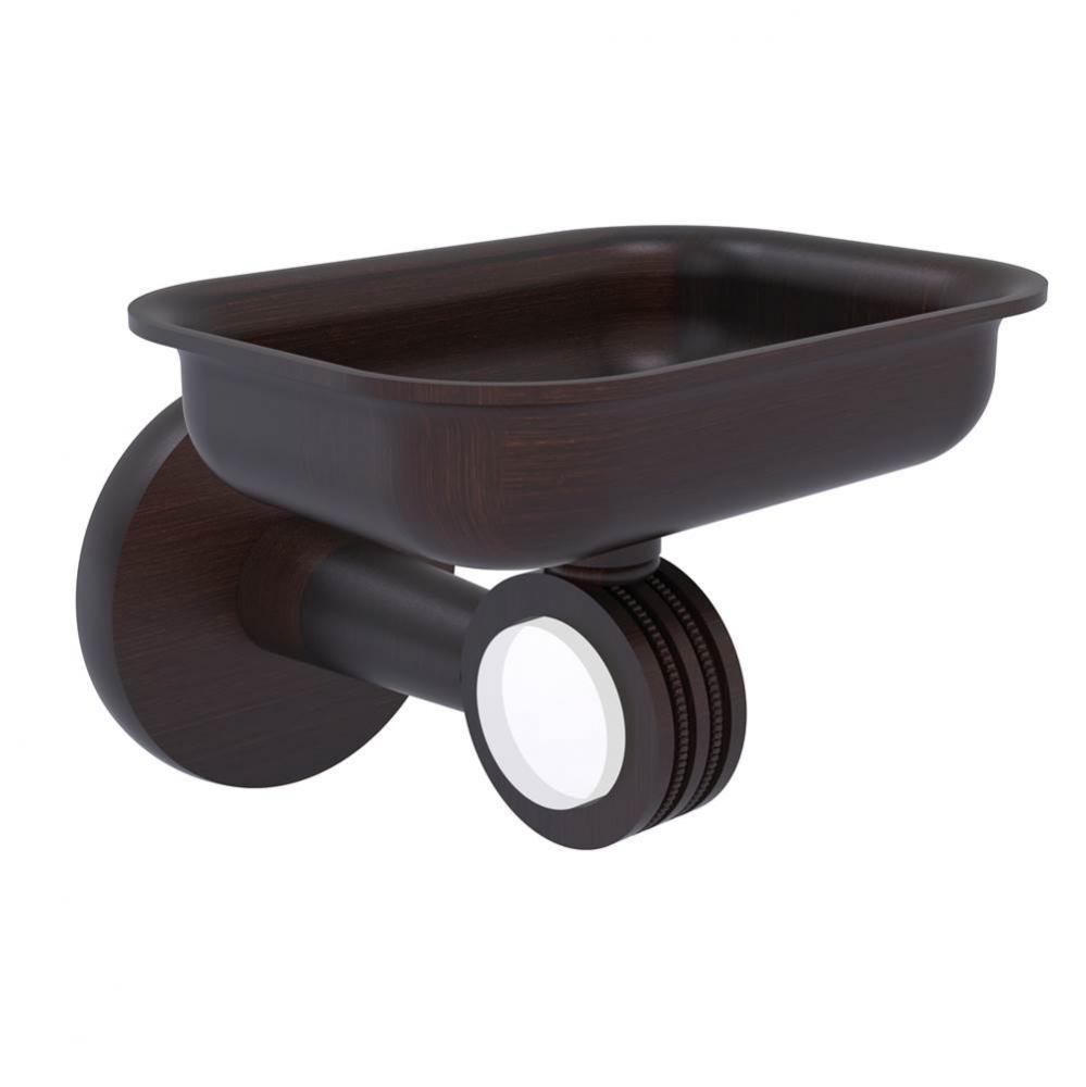 Clearview Collection Wall Mounted Soap Dish Holder with Dotted Accents