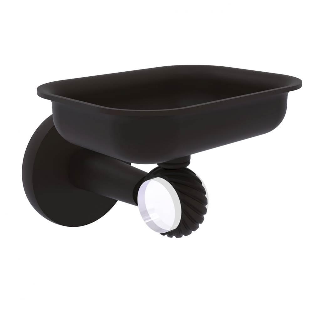 Clearview Collection Wall Mounted Soap Dish Holder with Twisted Accents