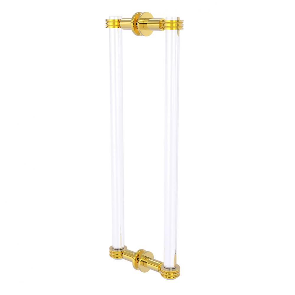 Clearview Collection 18 Inch Back to Back Shower Door Pull with Dotted Accents