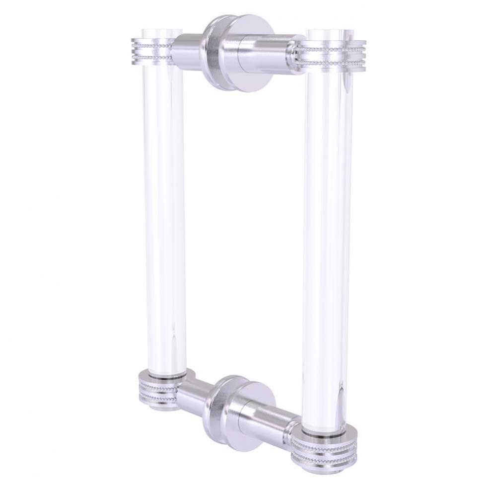 Clearview Collection 8 Inch Back to Back Shower Door Pull with Dotted Accents