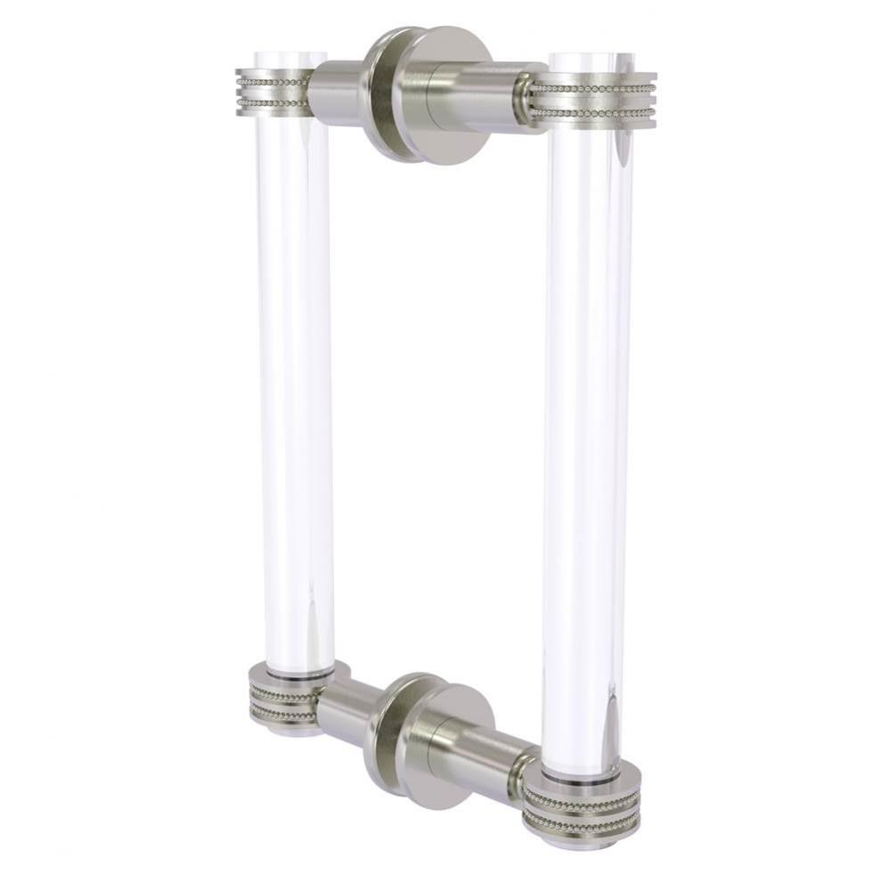 Clearview Collection 8 Inch Back to Back Shower Door Pull with Dotted Accents