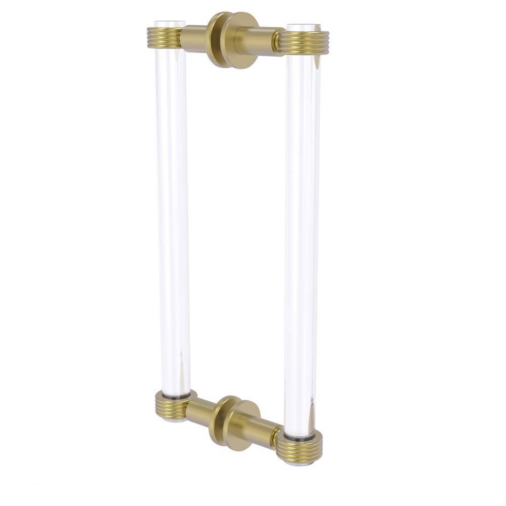 Clearview Collection 12 Inch Back to Back Shower Door Pull with Groovy Accents