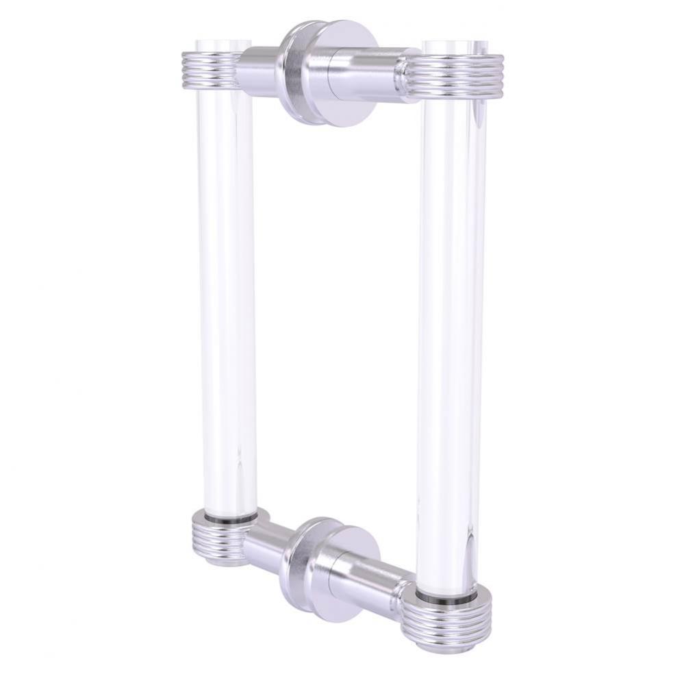 Clearview Collection 8 Inch Back to Back Shower Door Pull with Groovy Accents