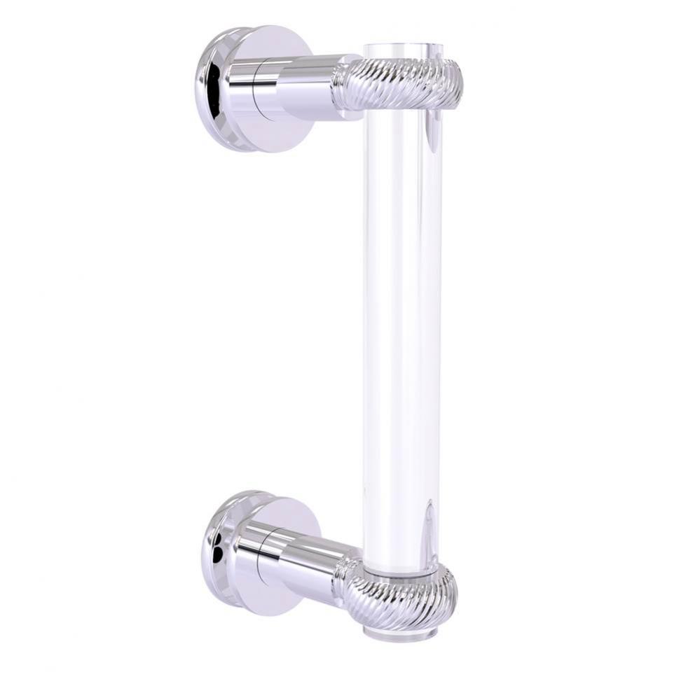 Clearview Collection 8 Inch Single Side Shower Door Pull with Twisted Accents