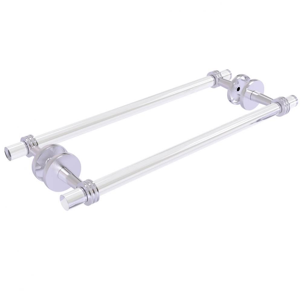 Clearview Collection 18 Inch Back to Back Shower Door Towel Bar with Dotted Accents