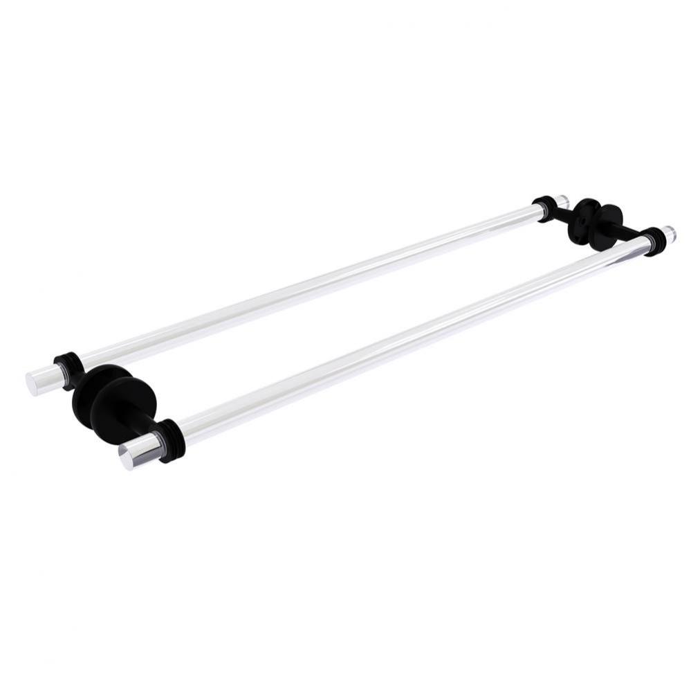Clearview Collection 30 Inch Back to Back Shower Door Towel Bar with Dotted Accents