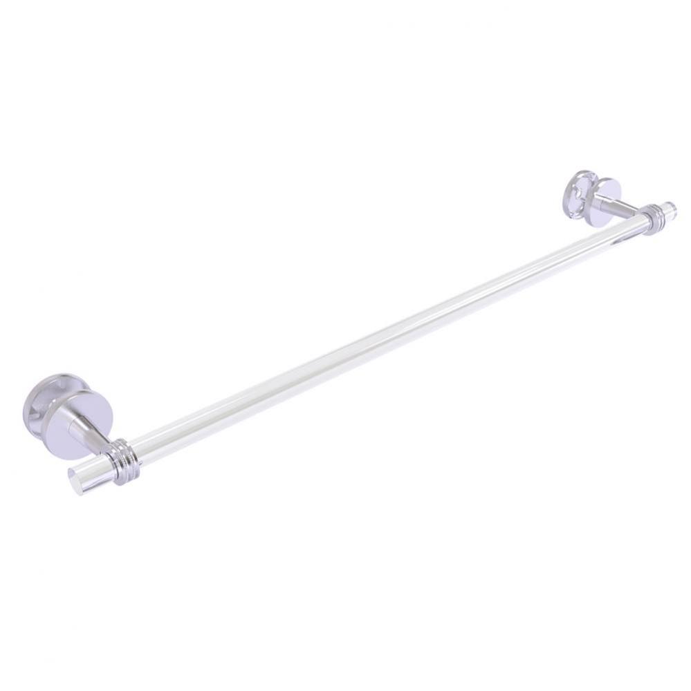 Clearview Collection 30 Inch Shower Door Towel Bar with Dotted Accents