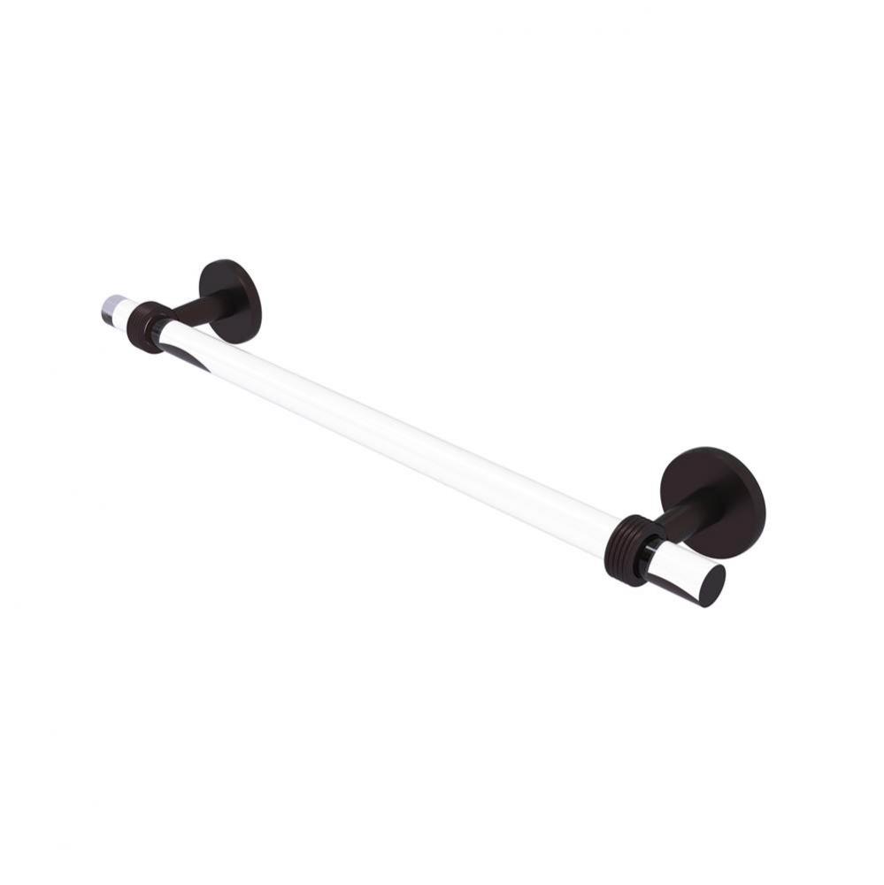 Clearview Collection 30 Inch Towel Bar with Groovy Accents