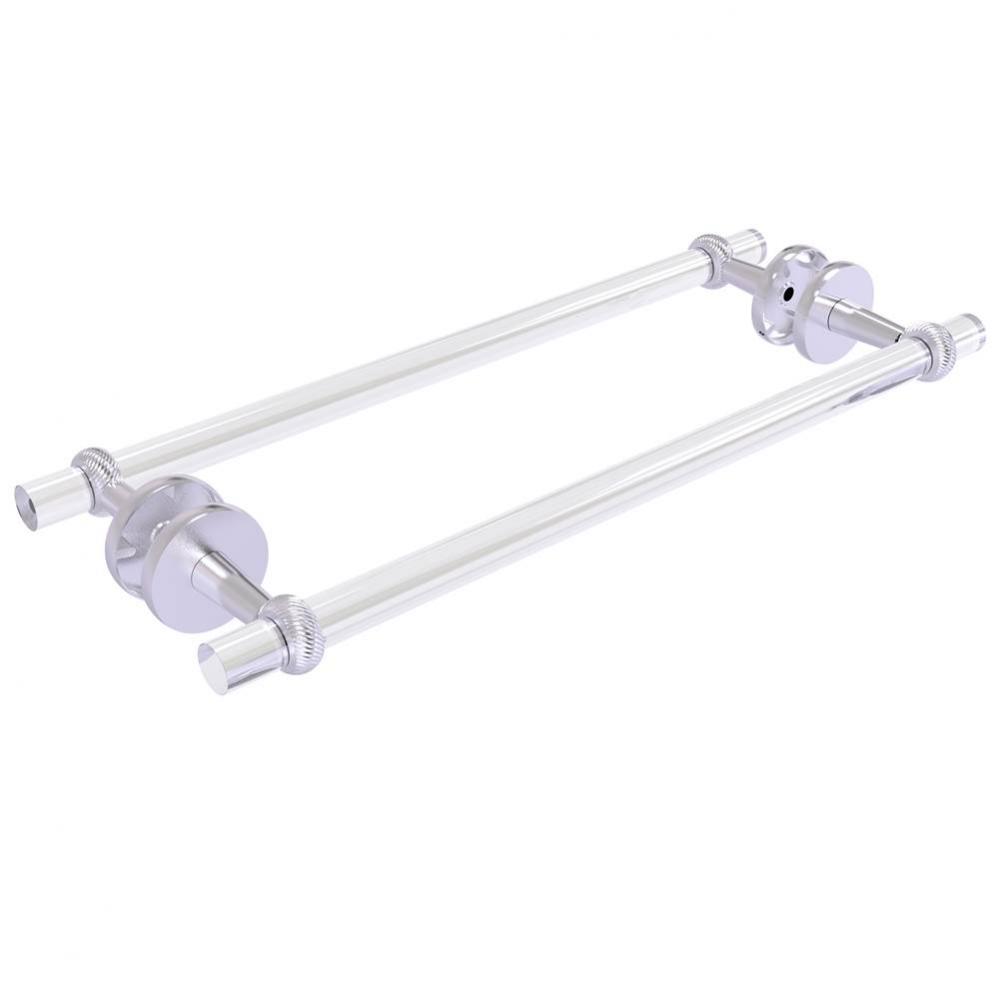 Clearview Collection 18 Inch Back to Back Shower Door Towel Bar with Twisted Accents