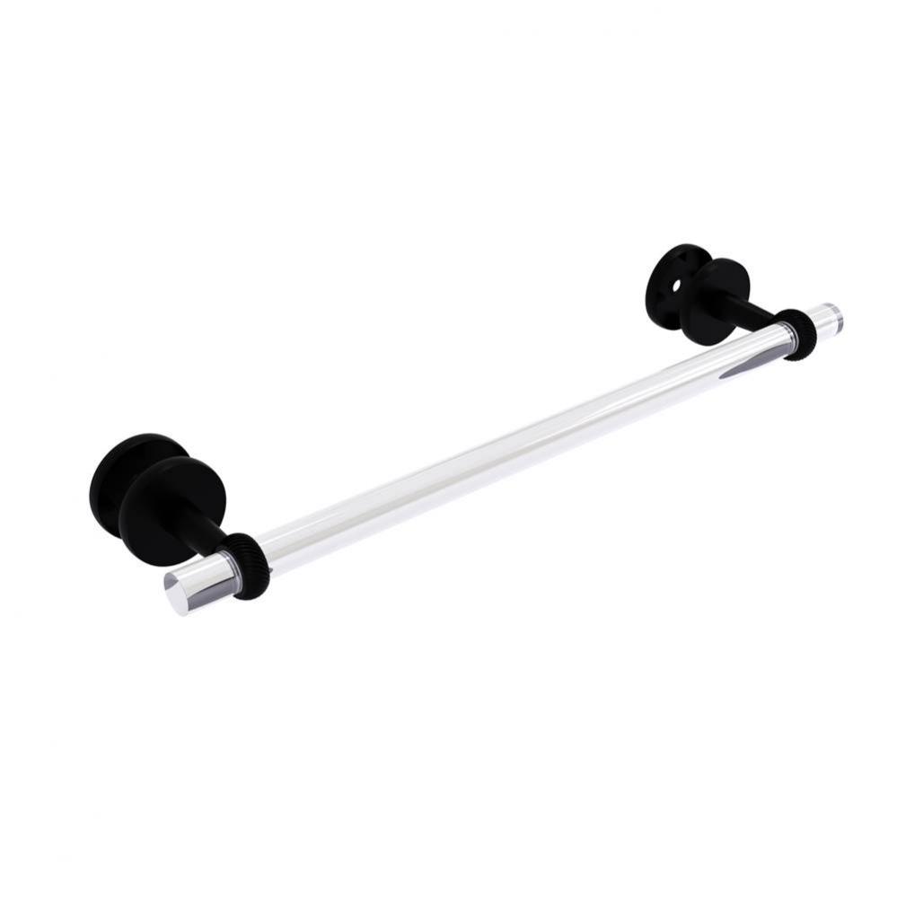Clearview Collection 18 Inch Shower Door Towel Bar with Twisted Accents