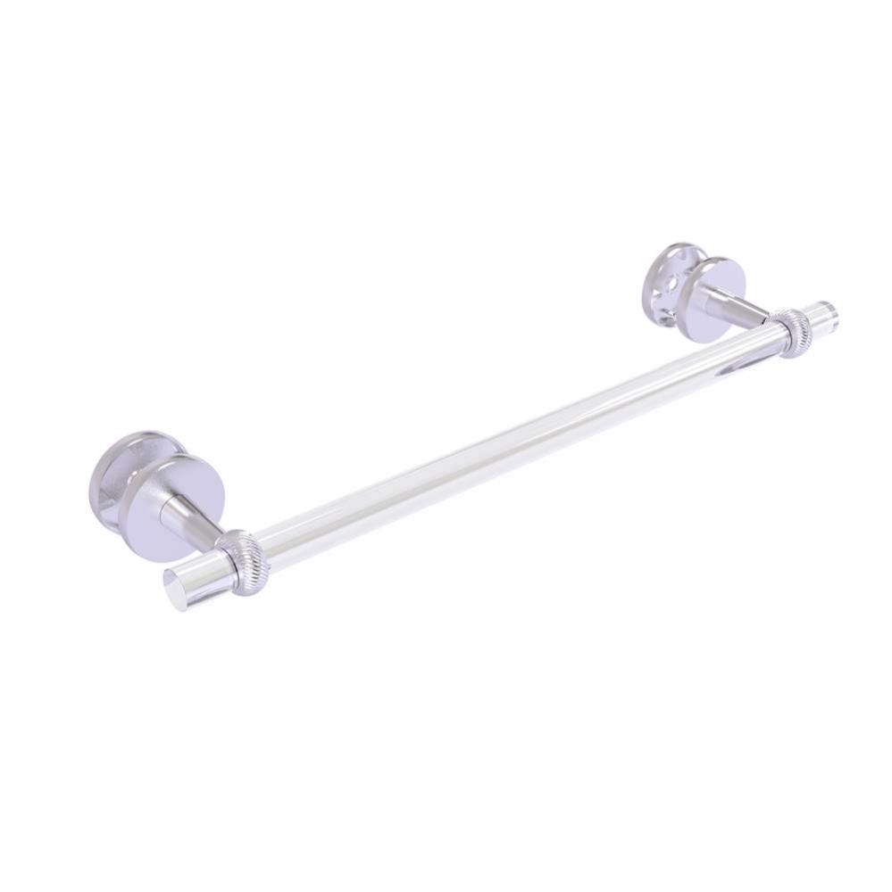 Clearview Collection 18 Inch Shower Door Towel Bar with Twisted Accents