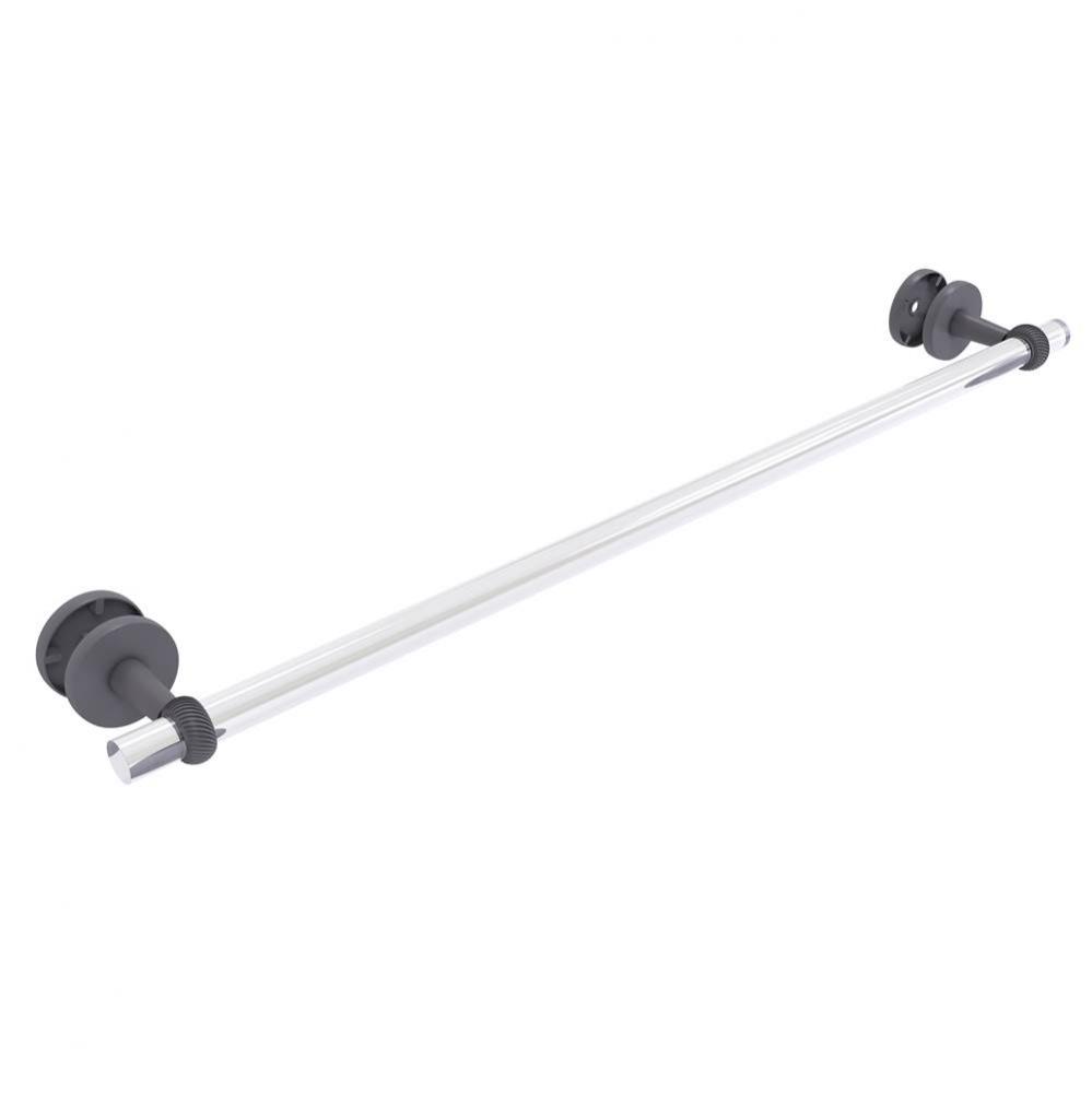 Clearview Collection 30 Inch Shower Door Towel Bar with Twisted Accents