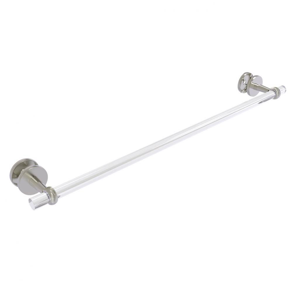 Clearview Collection 30 Inch Shower Door Towel Bar with Twisted Accents