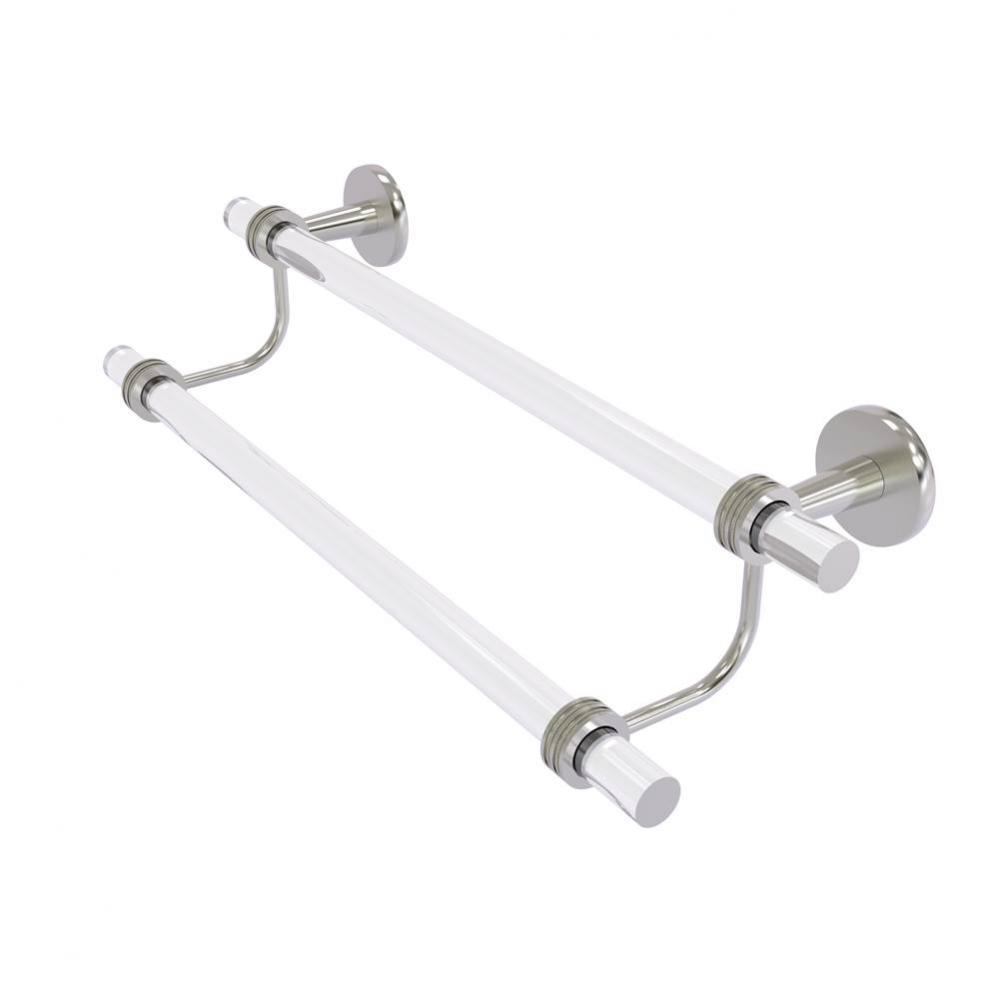 Clearview Collection 24 Inch Double Towel Bar with Dotted Accents