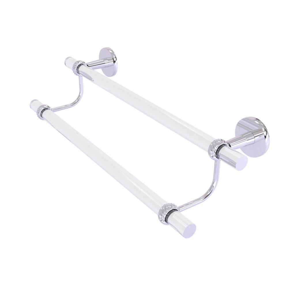 Clearview Collection 18 Inch Double Towel Bar with Twisted Accents