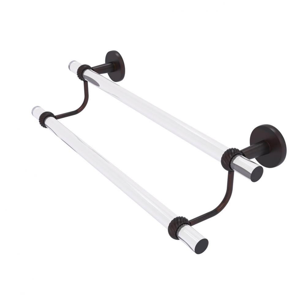 Clearview Collection 30 Inch Double Towel Bar with Twisted Accents