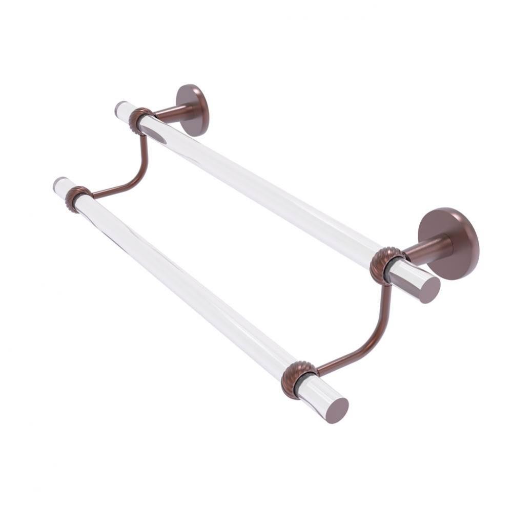 Clearview Collection 36 Inch Double Towel Bar with Twisted Accents