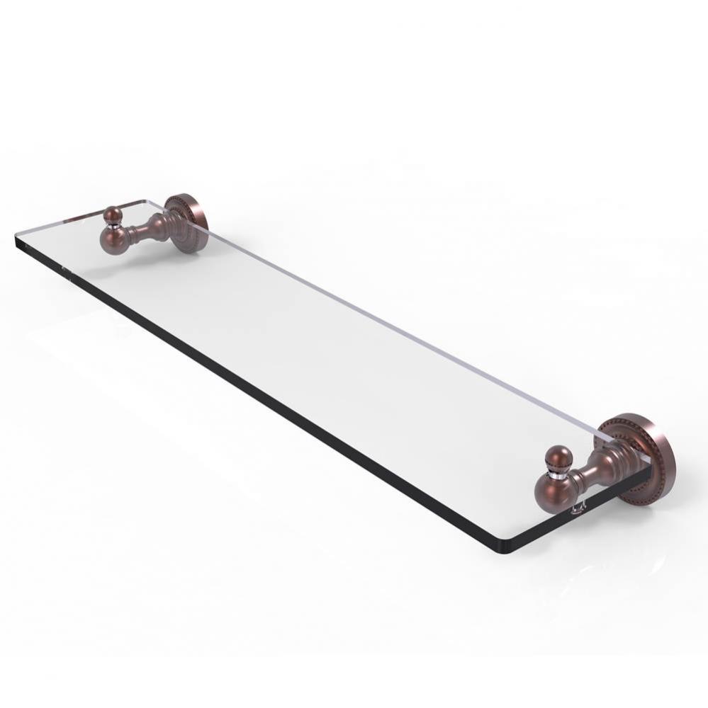 Dottingham Collection 22 inch Glass Vanity Shelf with Beveled Edges
