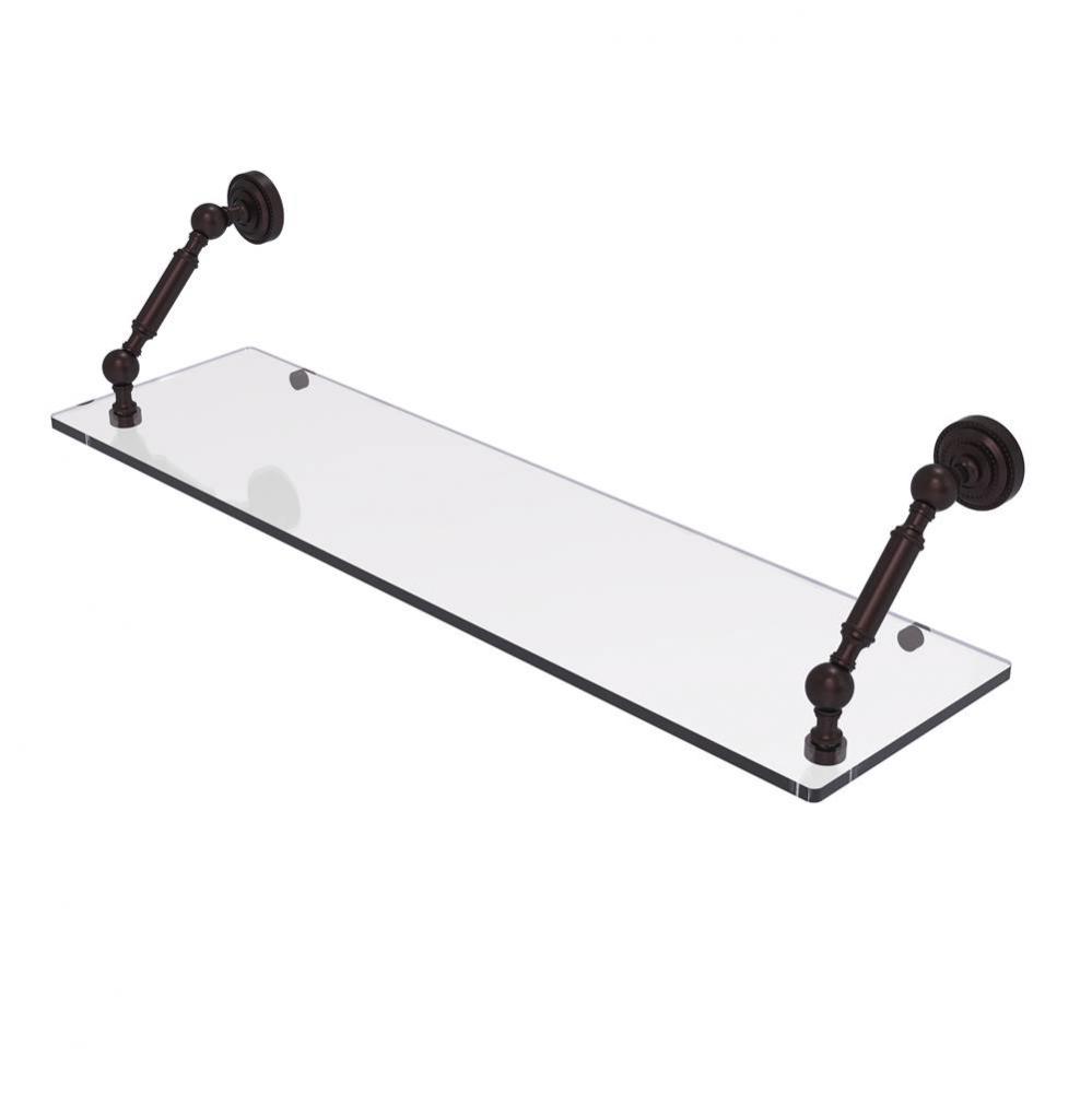 Dottingham Collection 30 Inch Floating Glass Shelf