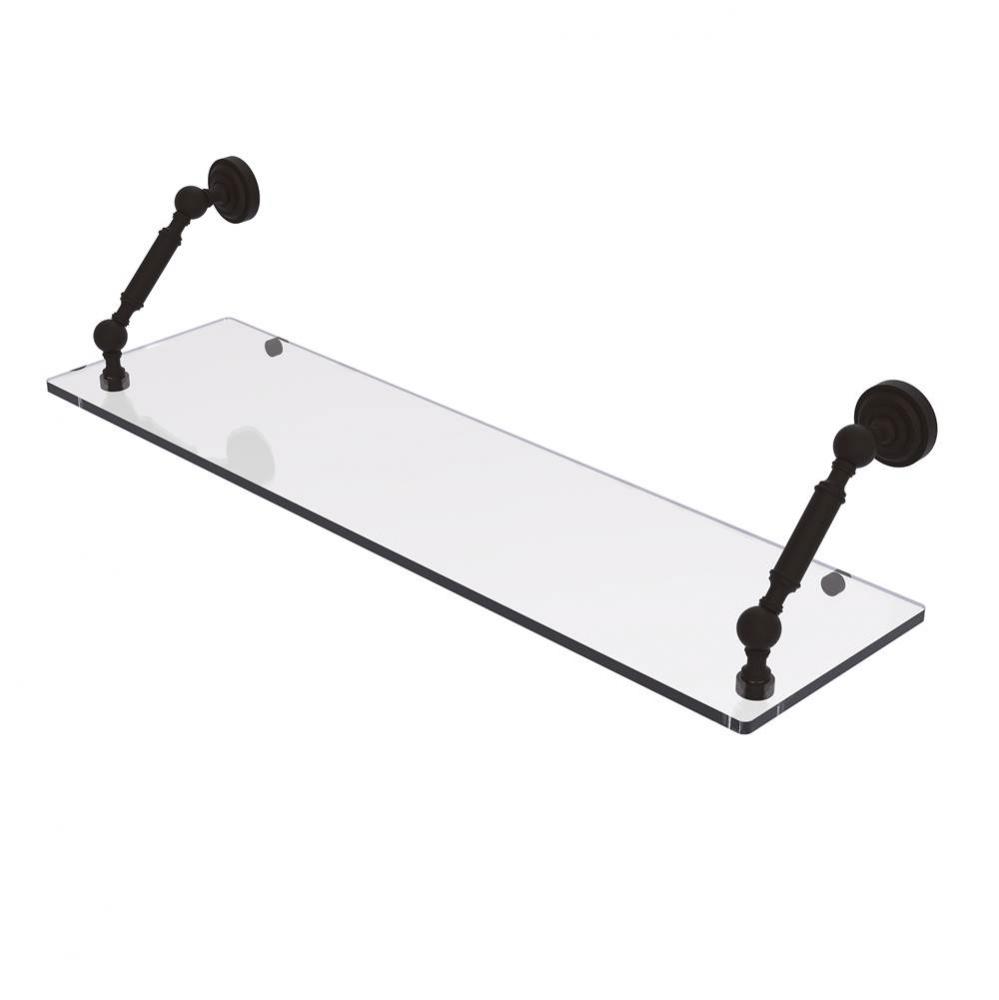 Dottingham Collection 30 Inch Floating Glass Shelf