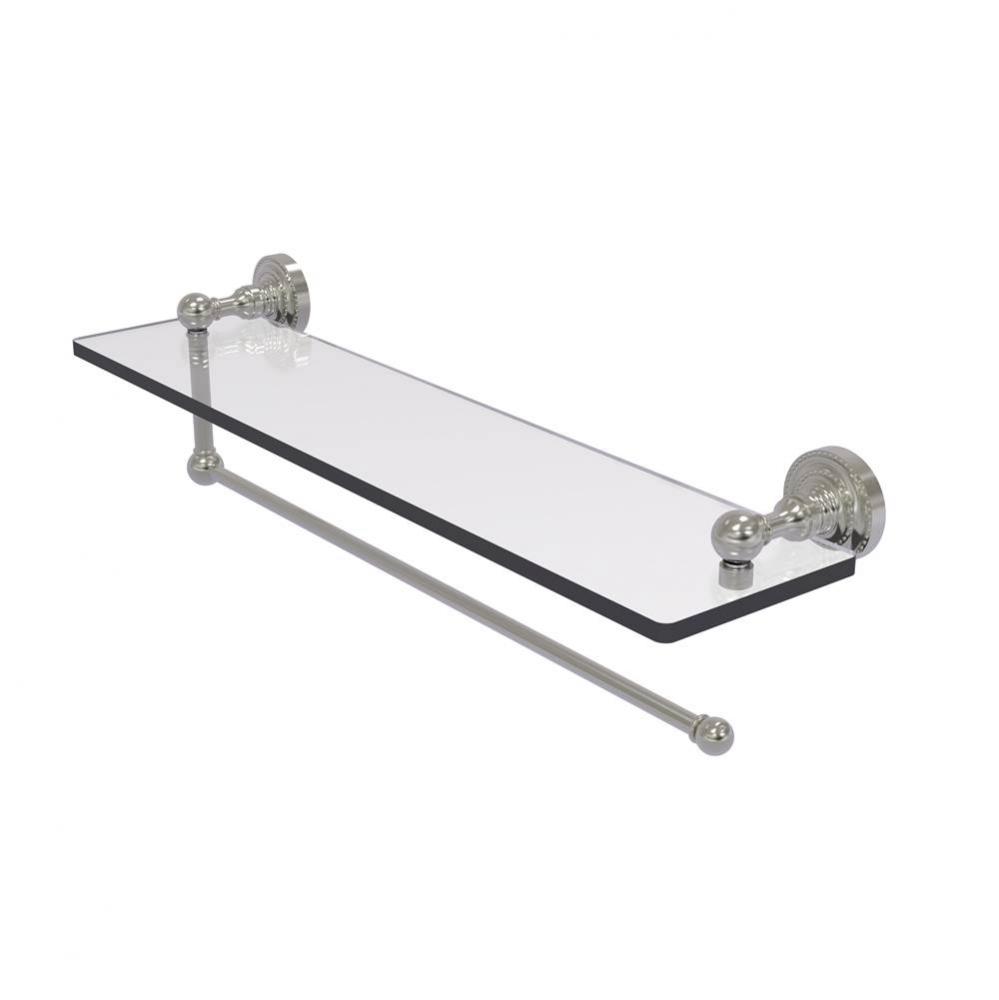 Dottingham Collection Paper Towel Holder with 22 Inch Glass Shelf