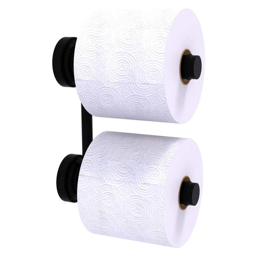 Dottingham Collection 2 Roll Reserve Roll Toilet Paper Holder - Matte Black