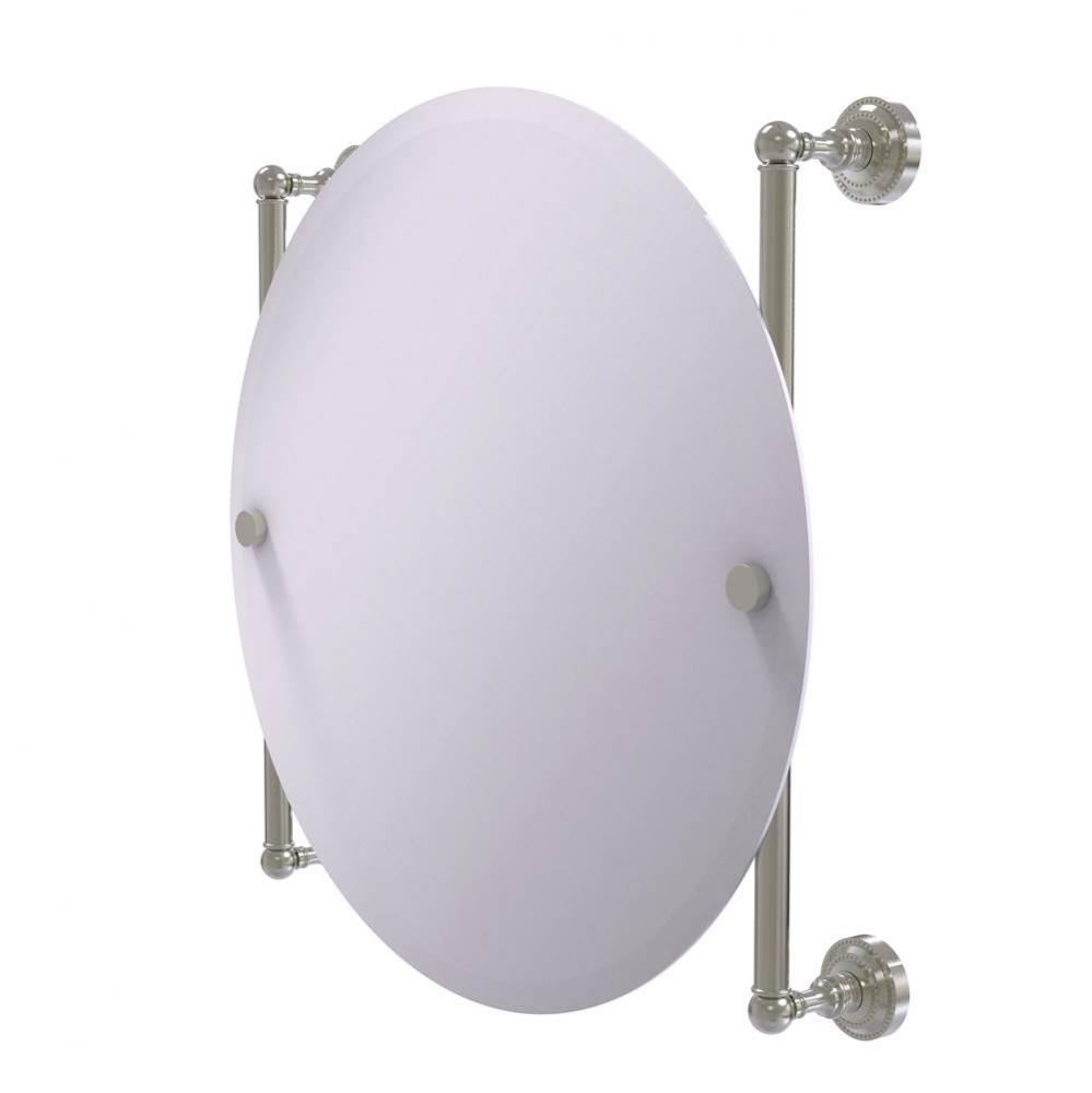 Dottingham Collection Round Frameless Rail Mounted Mirror