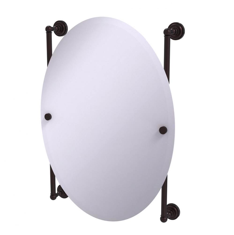 Dottingham Collection Oval Frameless Rail Mounted Mirror
