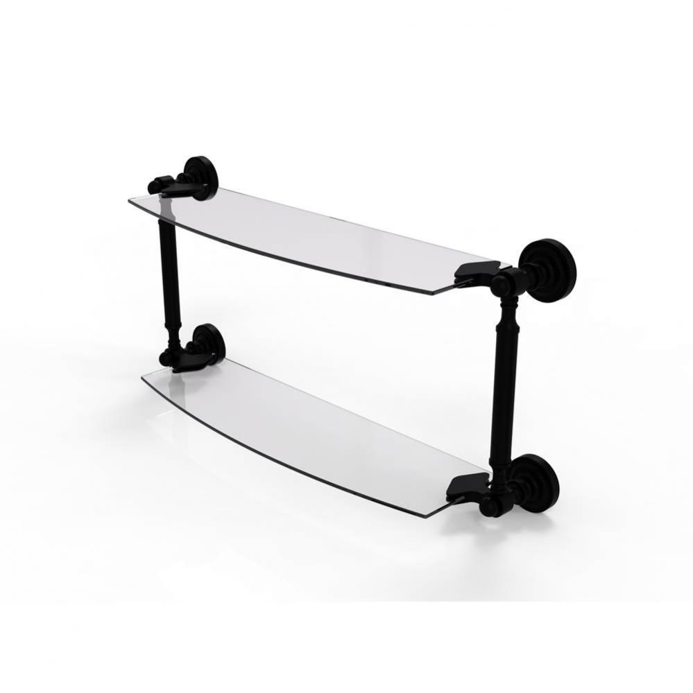 Dottingham Collection 24 Inch Two Tiered Glass Shelf