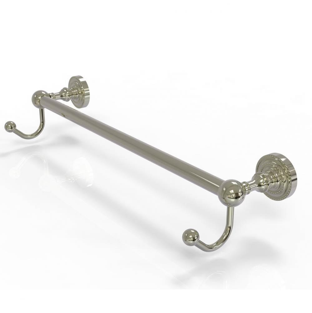 Dottingham Collection 30 Inch Towel Bar with Integrated Hooks