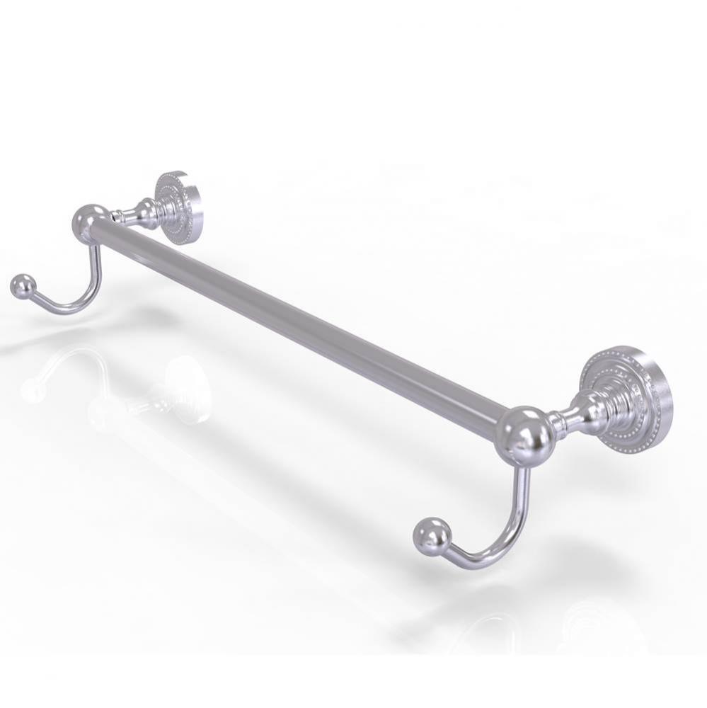 Dottingham Collection 36 Inch Towel Bar with Integrated Hooks