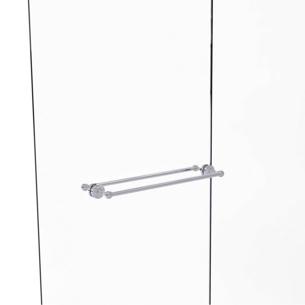 Dottingham Collection 24 Inch Back to Back Shower Door Towel Bar