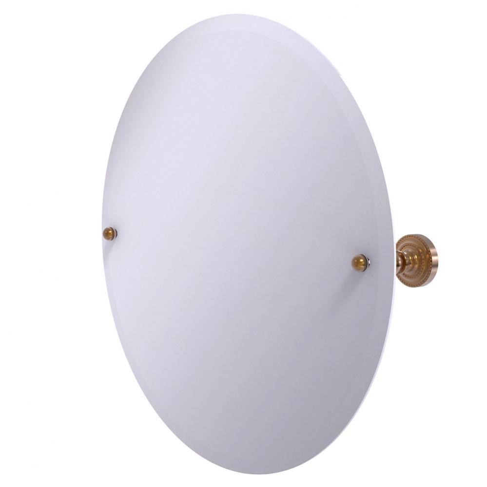 Frameless Round Tilt Mirror with Beveled Edge