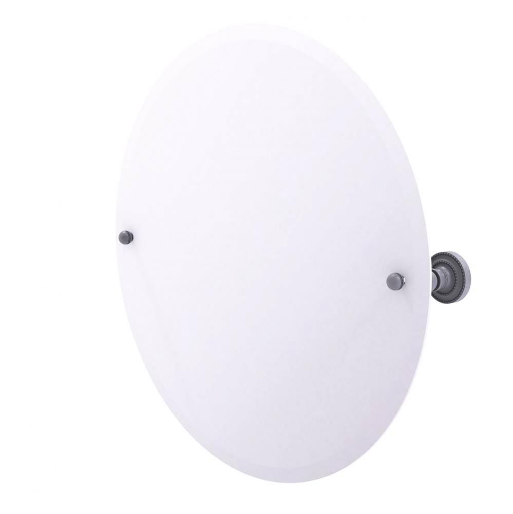 Frameless Round Tilt Mirror with Beveled Edge