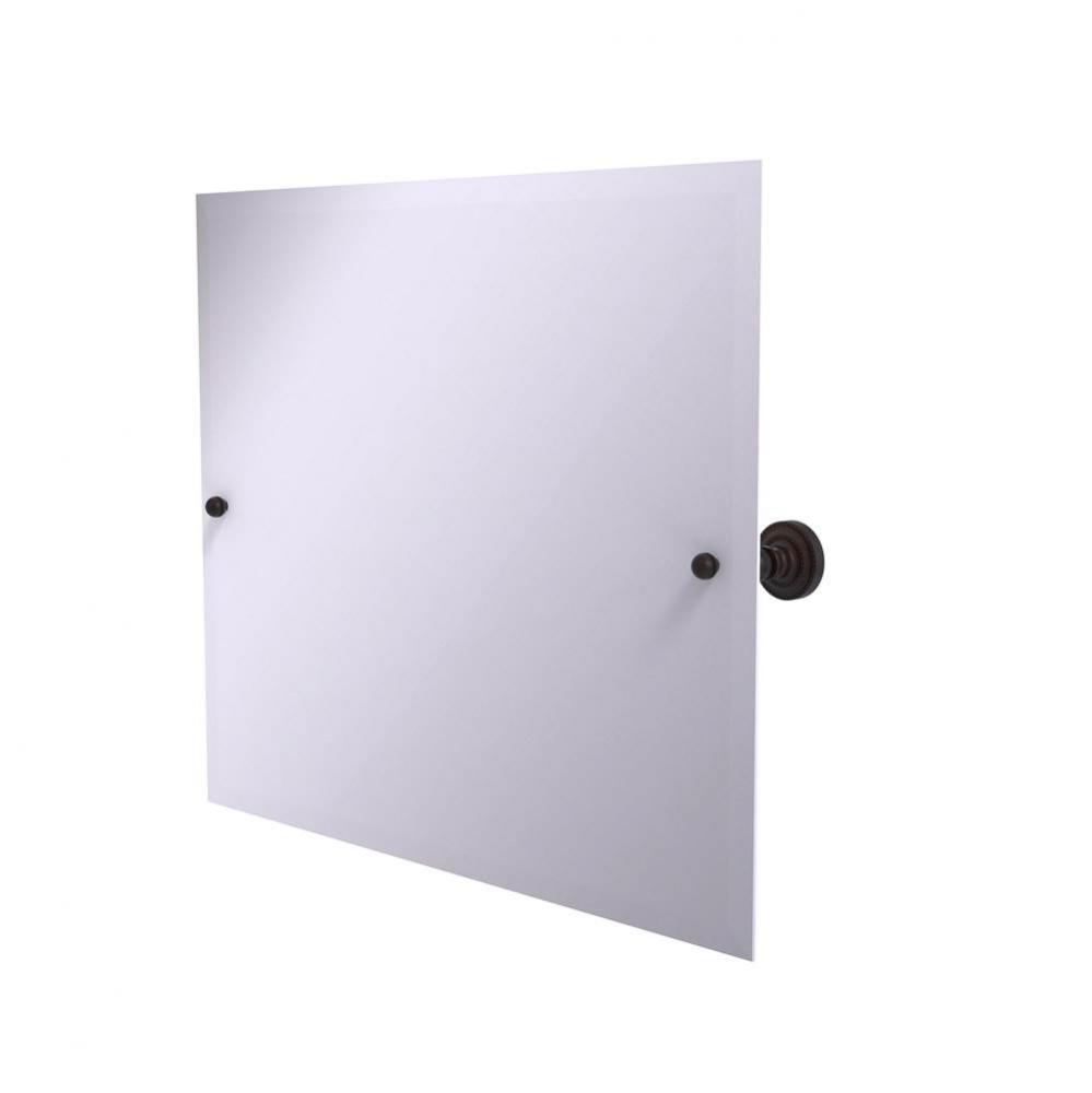Frameless Landscape Rectangular Tilt Mirror with Beveled Edge