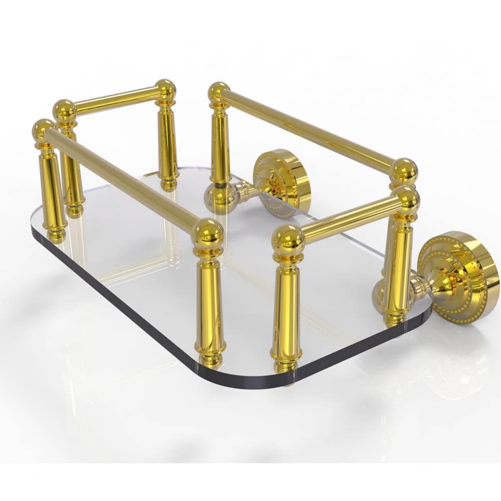 Dottingham Collection Wall Mounted Glass Guest Towel Tray