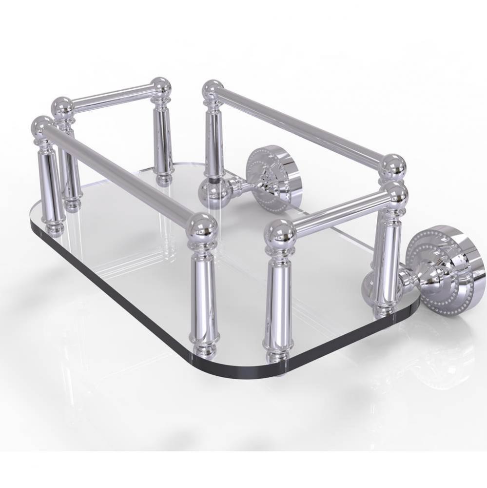 Dottingham Collection Wall Mounted Glass Guest Towel Tray