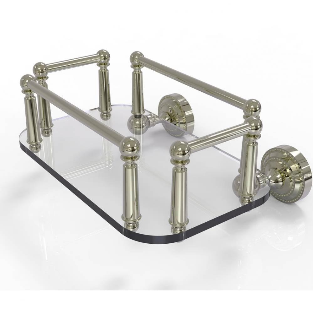 Dottingham Collection Wall Mounted Glass Guest Towel Tray
