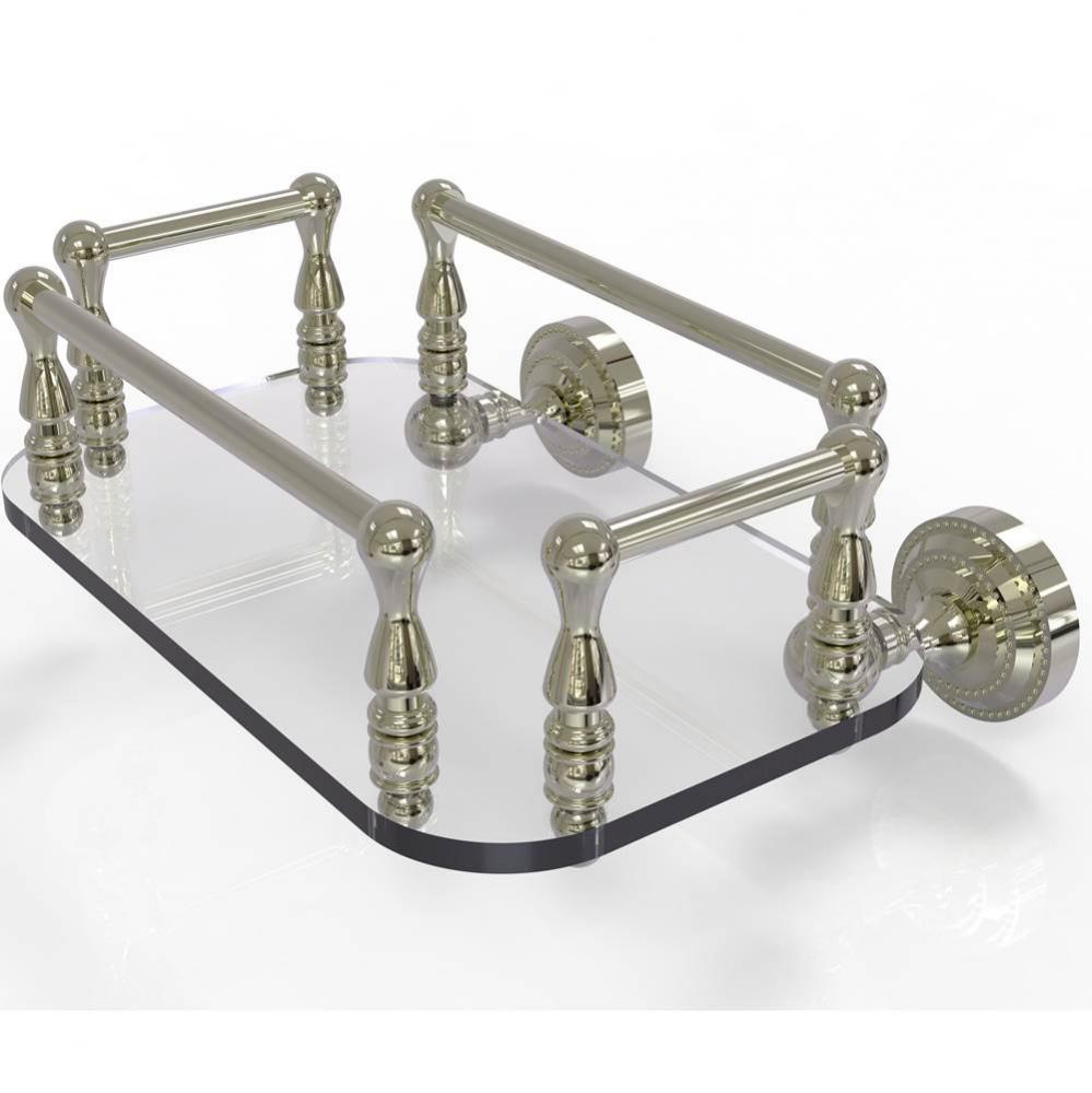 Dottingham Collection Wall Mounted Glass Guest Towel Tray