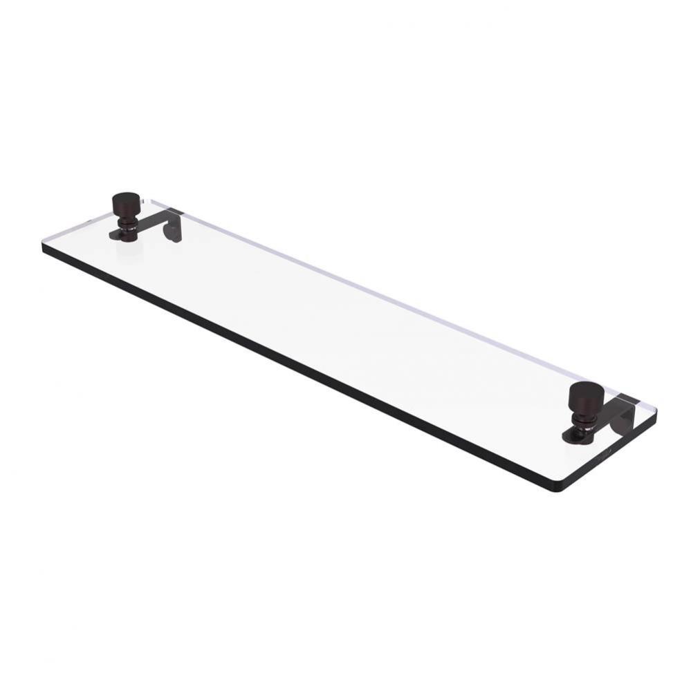 Foxtrot 22 Inch Glass Vanity Shelf with Beveled Edges