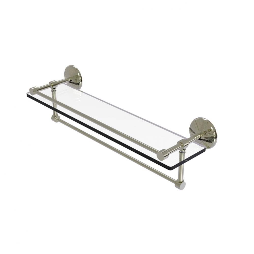 22 Inch Gallery Glass Shelf with Towel Bar